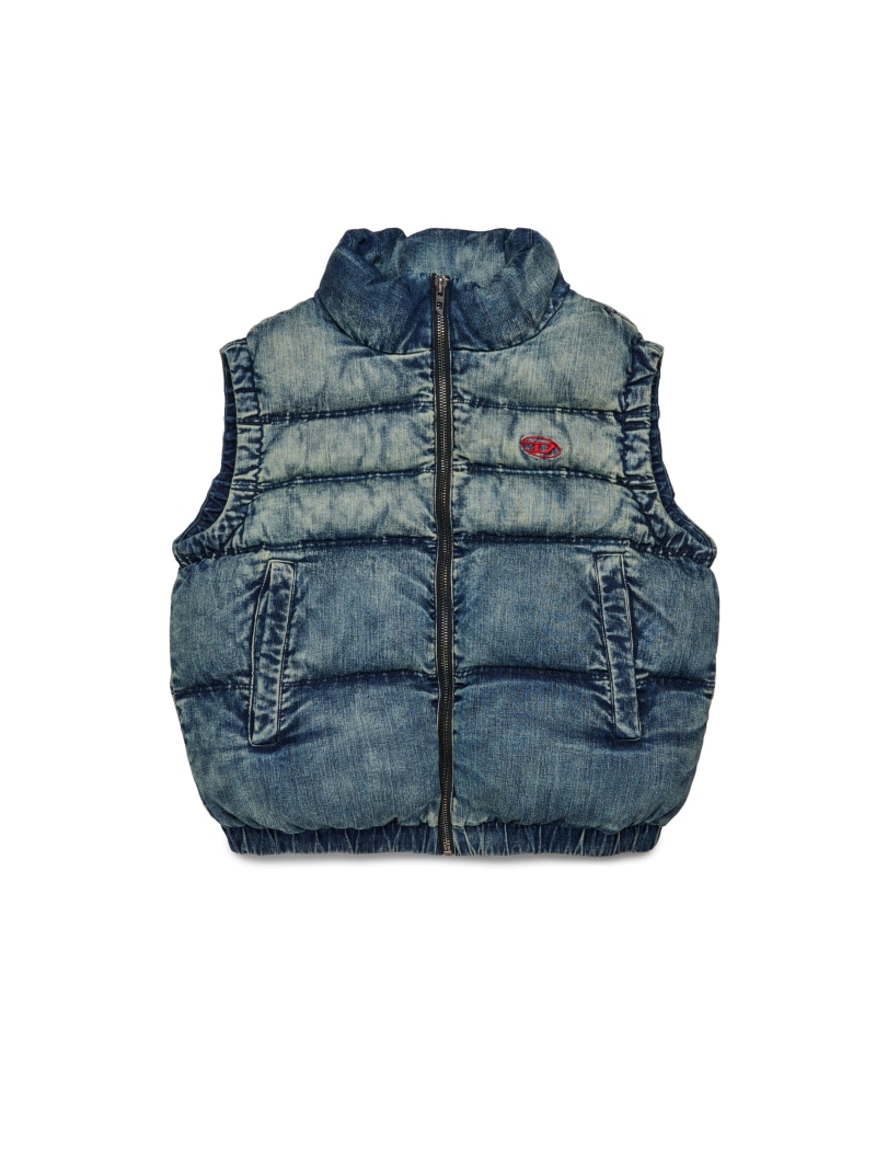 【SALE／40%OFF】DIESEL キッズ パファーベスト JWMONSSL ディーゼル ジャケット・アウター その他のジャケット・アウター ブルー【RBA_E】【送料無料】