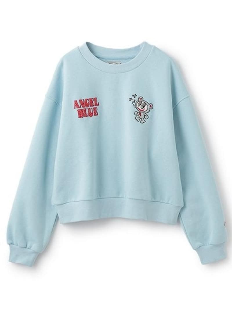 pom ponette junior ナカムラくん サガラ刺繍調教師 ナルミヤオンライン トップス スウェット・トレーナー 青み【貨物輸送無料】