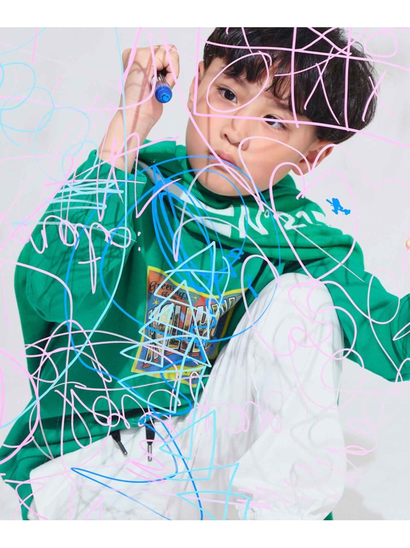 【SALE／62%OFF】N21 N°21 ヌメロ ヴェントゥーノ Kids \u0026 Junior スウェットプルオーバー シフォン トップス スウェット・トレーナー 緑であること【RBA_E】【貨物輸送無料】