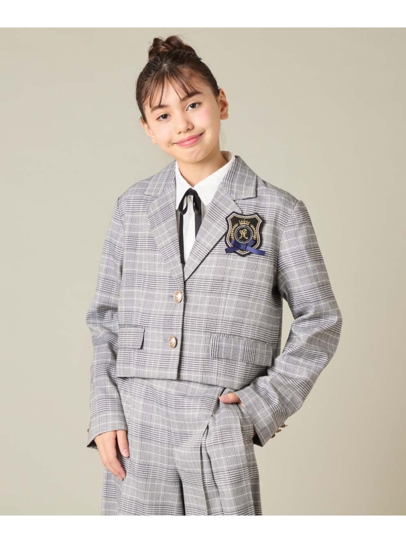 【SALE／20%OFF】a.v.v [150-160]【2026 卒服/一般受けNO.1】【象徴付き添い人】ショートテーラードジャケット アー・ヴェ・ヴェ ジャケット・アウター テーラードジャケット・ブレザー 黒いこと 薄墨色【RBA_E】【貨物輸送無料】