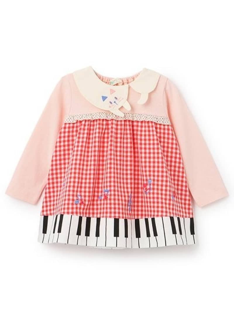 【専用】ベイビーチアー おさかなティアードワンピース＆ねこ襟ピアノチュニック 専用】ベイビーチアー おさかなティアードワンピース＆ねこ襟