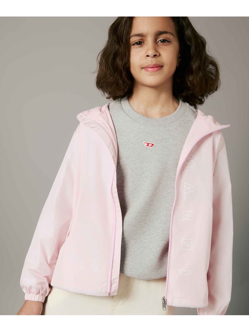 【SALE／53%OFF】MARNI MARNI マルニ Kids & Junior ブランドロゴフードジャケット シフォン ジャケット・アウター ブルゾン・ジャンパー ピンク【RBA_E】【送料無料】