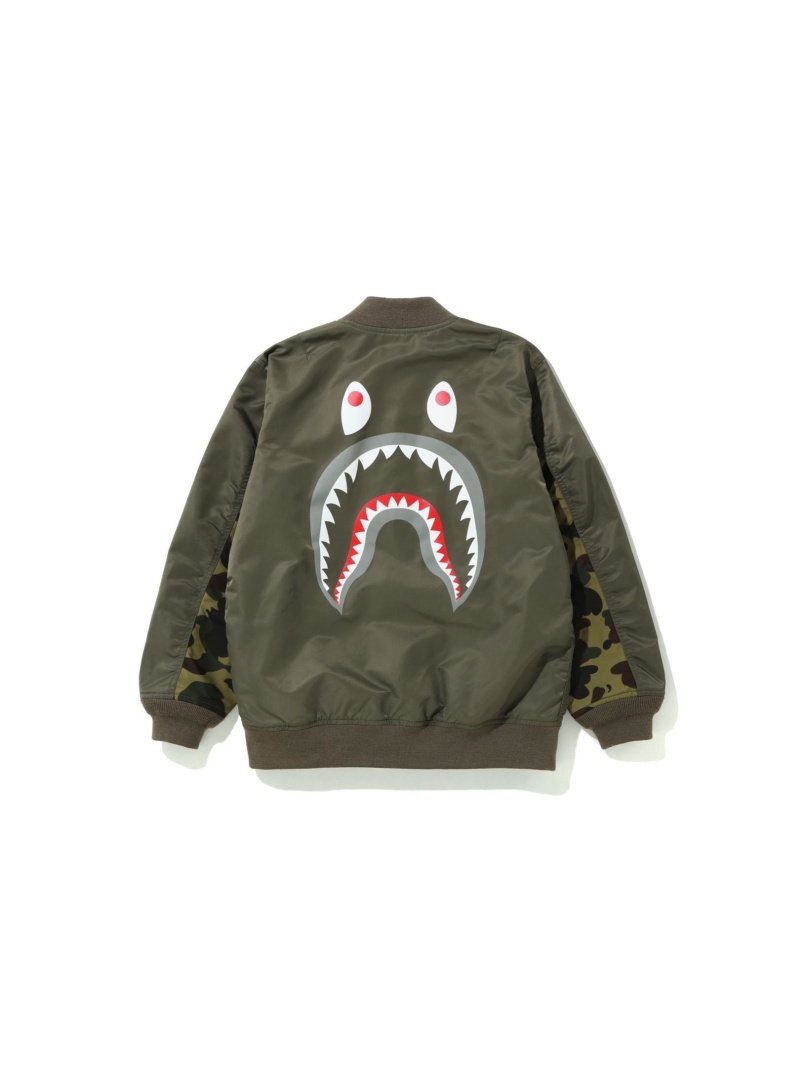 A BATHING APE ジャケット JACKET JR ア SHARK BOMBER コート キッズ