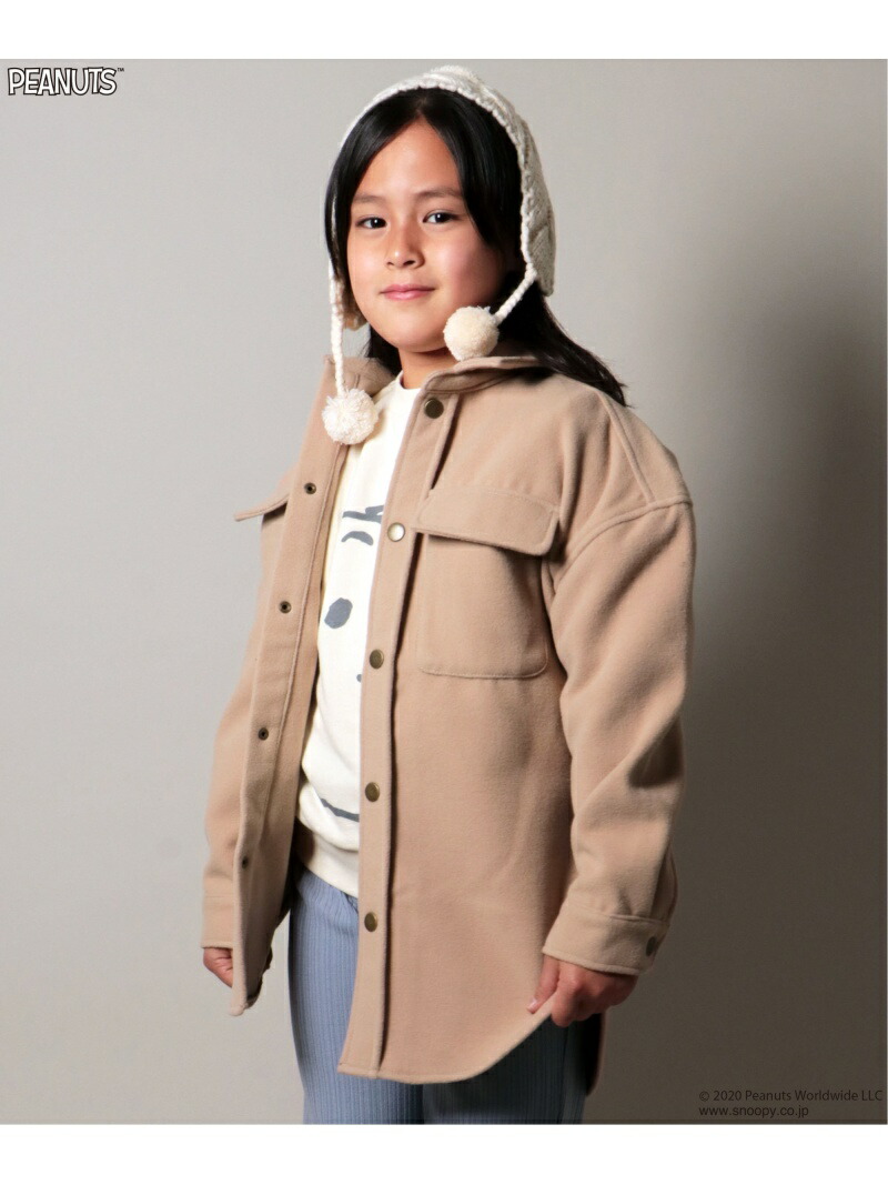 Ikka フェイクウールcpoジャケット 130 160cm イッカ