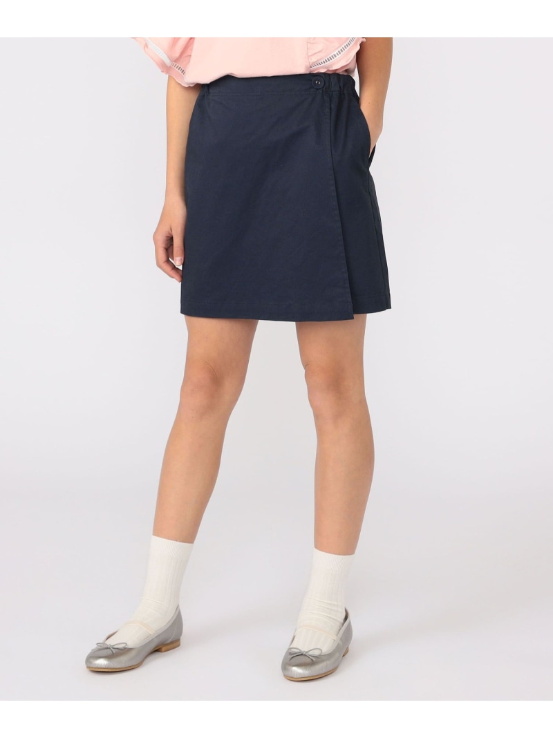 【SALE／40%OFF】SHIPS KIDS SHIPS KIDS:140~150cm / ラップ キュロット シップス パンツ キュロット ネイビー ベージュ【RBA_E】【送料無料】
