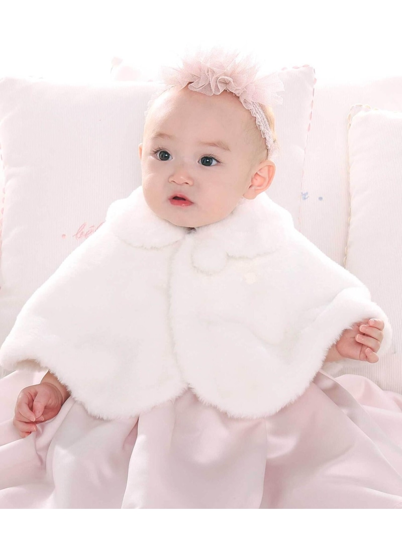 fillot de bebe reduction ファースカラップケープ(60~90糎) ベベ オンライン バス発着場 マタニティウェア・ベビー設備 余分の物のもの言う花グッズ 白いこと【貨物輸送無料】
