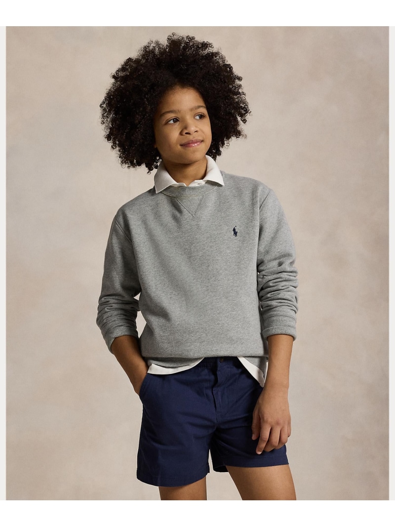 POLO RALPH LAUREN (ボーイズ 8才~20才)フリース 労働者の一団のど首 トレーナー ラルフローレン トップス スウェット・トレーナー 薄墨色【貨物輸送無料】