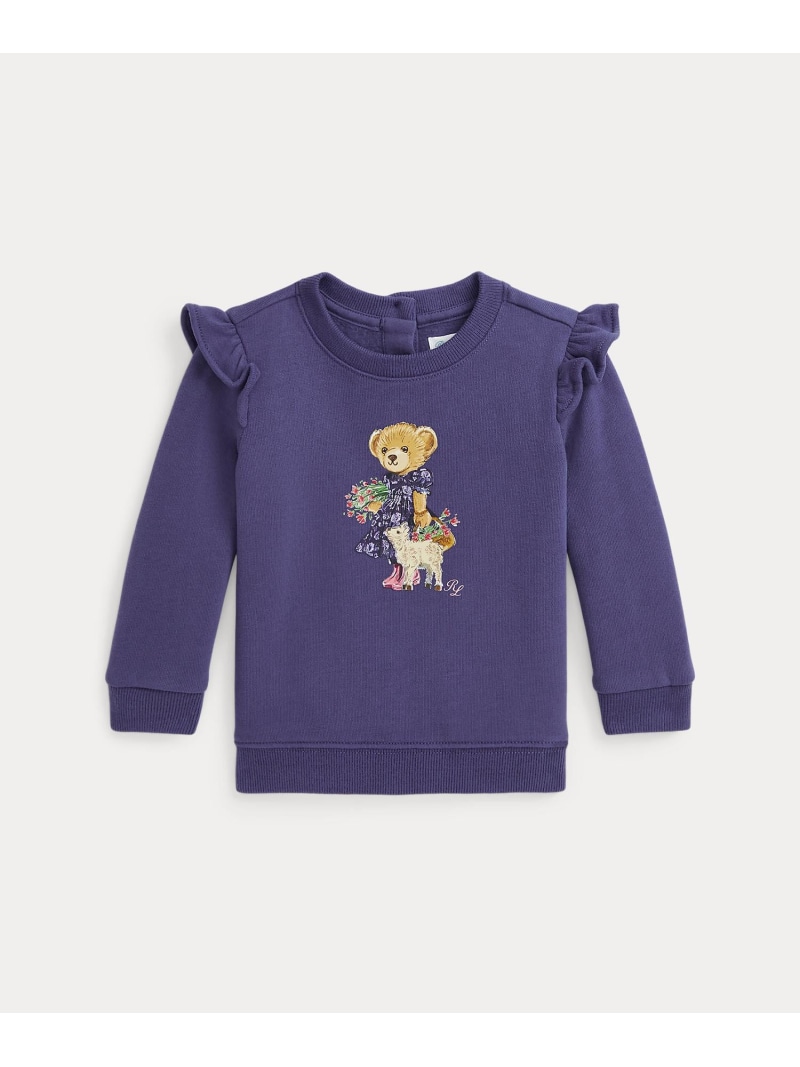POLO RALPH LAUREN (もの言う花)Polo ベア フリルド フリース トレーナー ラルフローレン トップス スウェット・トレーナー パープル【貨物輸送無料】