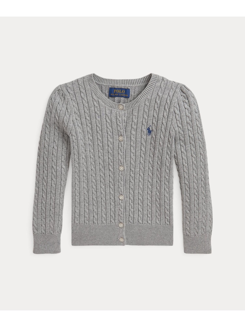 POLO RALPH LAUREN (ガールズ 2才~6才)ミニ 有線テレビ 綿織物 ジレー ラルフローレン トップス ジレー 薄墨色【貨物輸送無料】