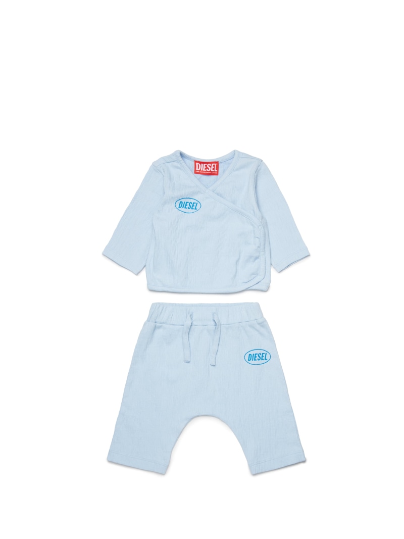 DIESEL もの言う花 セットアップ STSIDE-NB-SET ディーゼル マタニティウェア・ベビー設備 余分の物のもの言う花グッズ 青み サクラ色【貨物輸送無料】