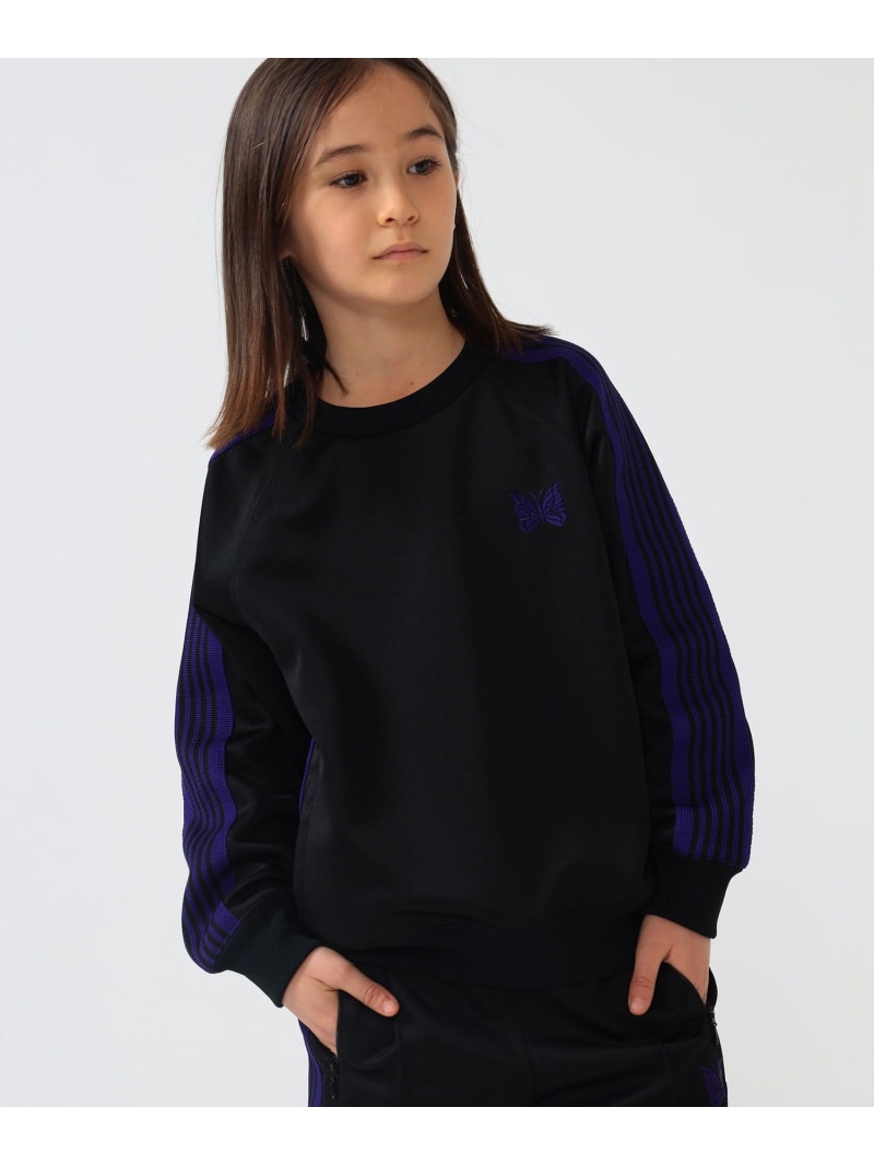 こども ビームス 【別注】NEEDLES / Track Crew Neck Shirt(110~160cm) コドモ ビームス トップス スウェット・トレーナー ブラック【送料無料】