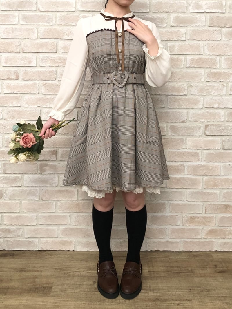 Axes Femme K ビスチェ切替チェック柄op アクシーズファム ワンピース キッズワンピース 送料無料 Doorsinmotioninc Com