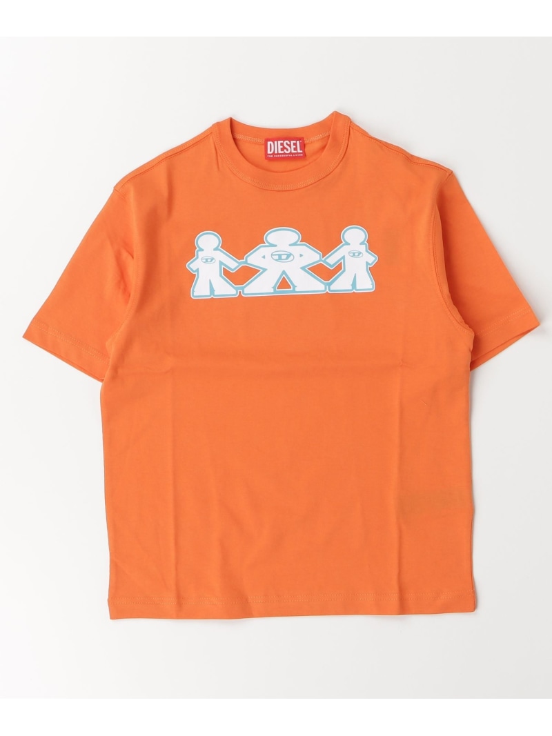 【SALE／54%OFF】DIESEL DIESEL(ディーゼル)Kids & Junior 半袖Tシャツカットソー シフォン トップス カットソー・Tシャツ オレンジ ブルー【RBA_E】【送料無料】