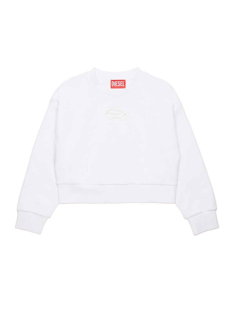 【SALE／66%OFF】DIESEL DIESEL(ディーゼル)Kids \u0026 Junior ワンポイントブランドロゴスウェットプルオーバー シフォン トップス スウェット・トレーナー 黄色 白いこと 黒いこと サクラ色【RBA_E】【貨物輸送無料】