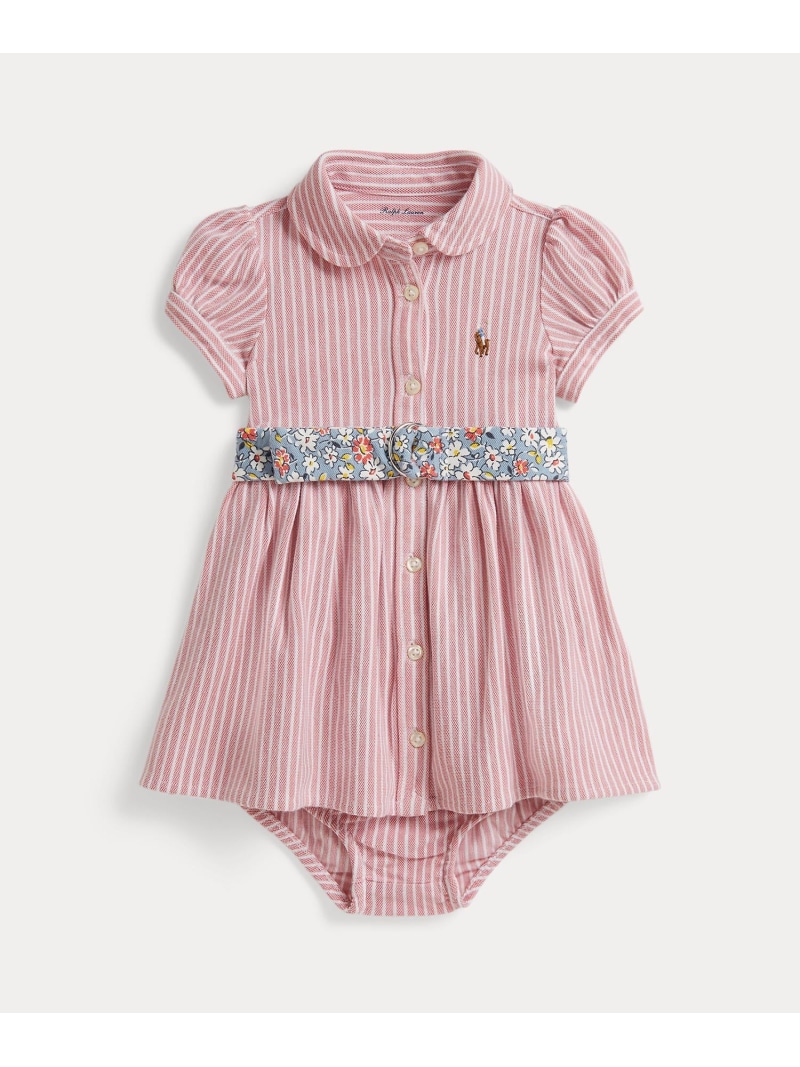 POLO RALPH LAUREN (ベビー)ベルテッド オックスフォード メッシュ ポロ ドレス & ブルマー ラルフローレン ワンピース・ドレス ワンピース ピンク【送料無料】