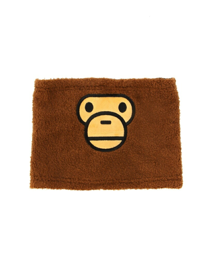 A BATHING APE BABY MILO BOA NECK WARMER K ア ベイシング エイプ ファッション雑貨 マフラー・ストール・ネックウォーマー ブラウン【送料無料】