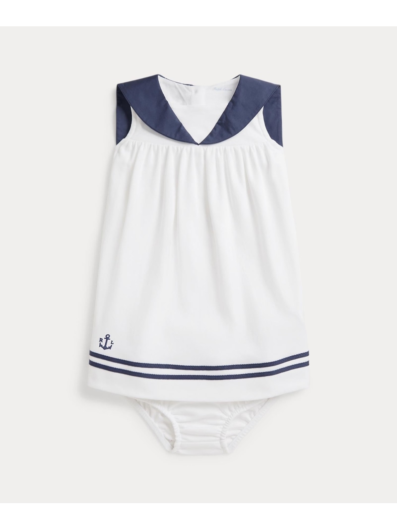 POLO RALPH LAUREN (ベビー)コットン インターロック セーラー ドレス & ブルマー ラルフローレン ワンピース・ドレス ワンピース ホワイト【送料無料】