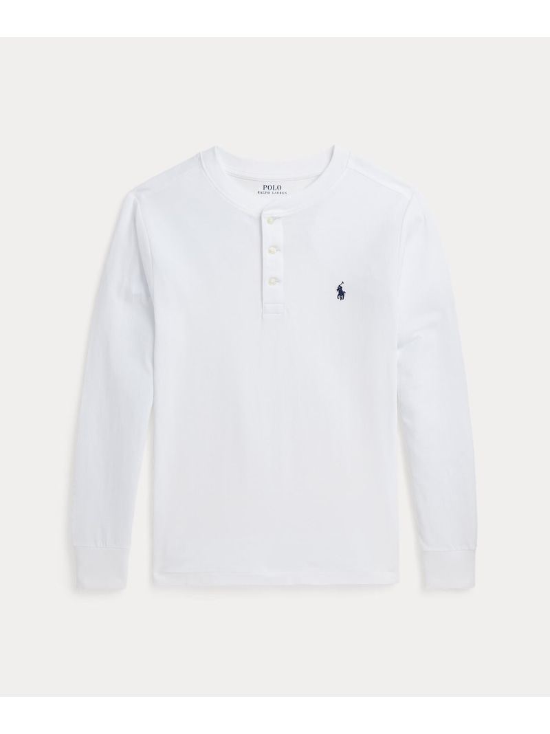 POLO RALPH LAUREN (ボーイズ 8才~20才)綿織物 プルオーバー ヘンリー プルオーバー ラルフローレン トップス カットソー・プルオーバー 白いこと【貨物輸送無料】