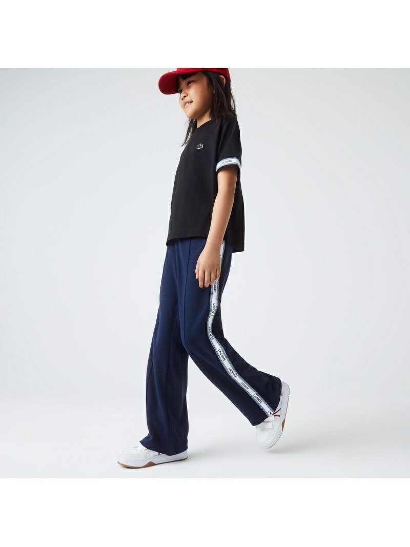 3周年記念イベントが LACOSTE ブランドテーピングGIRLSストレートジョガーパンツ ラコステ パンツ ジーンズ スウェットパンツ ネイビー  fucoa.cl