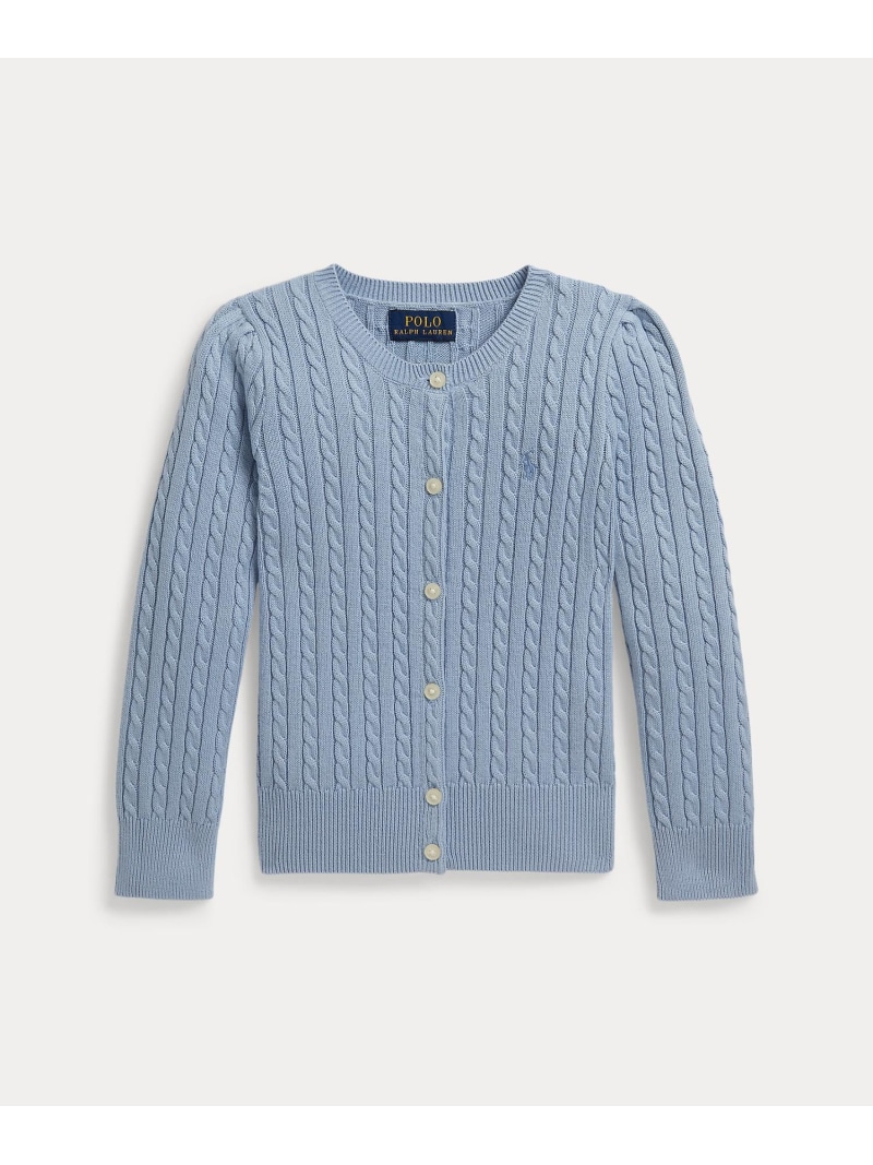 POLO RALPH LAUREN (ガールズ 2才~6才)ミニ有線テレビ 綿織物 ジレー ラルフローレン トップス ジレー 青み【貨物輸送無料】
