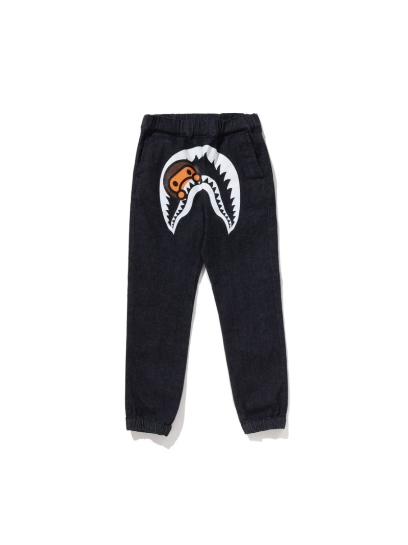A BATHING APE MILO SHARK JOGGER 10 OZ DENIM PANTS ア ベイシング エイプ パンツ ジーンズ・デニムパンツ ネイビー【送料無料】