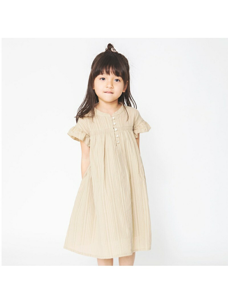 Branshes 袖フリル半袖ワンピース ワンピース ブランシェス Branshes 袖フリル半袖ワンピース ワンピース ブランシェス