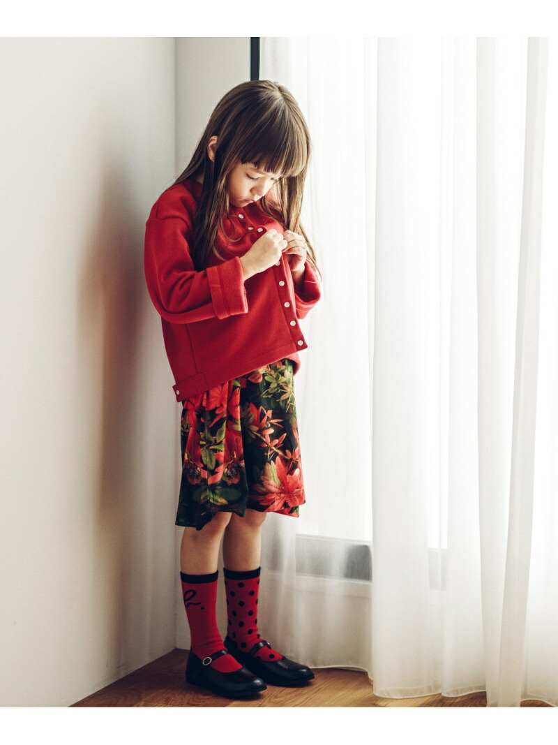 発売モデル agnes b. KIDS UNISEX M001 E CARDIGAN キッズ カーディガンプレッション アニエスベー ニット  カーディガン レッド somaticaeducar.com.br