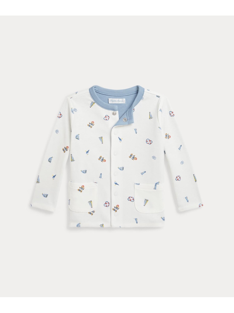POLO RALPH LAUREN (もの言う花)Polo ベア リヴァーシブル 綿織物 上衣 ラルフローレン トップス ジレー 白いこと【貨物輸送無料】