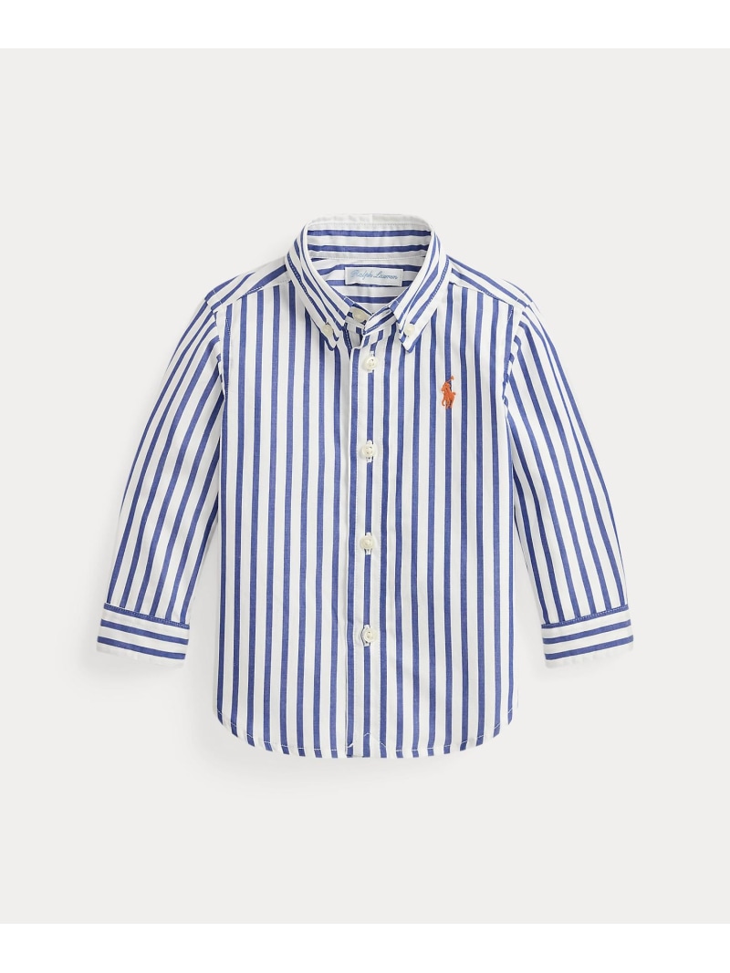 POLO RALPH LAUREN (ベビー)ストライプド コットン ポプリン シャツ ラルフローレン トップス シャツ・ブラウス ブルー【送料無料】 10,868円