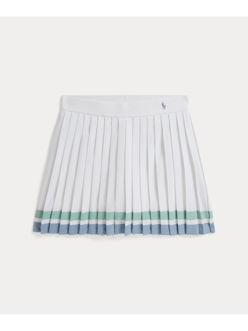 POLO RALPH LAUREN (ガールズ 7才~16才)ストライプド プリーテッド スコート ラルフローレン スカート その他のスカート ホワイト【送料無料】
