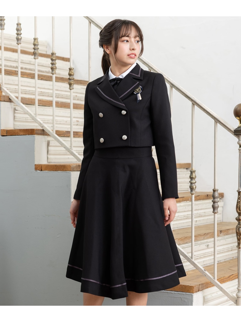 【SALE／15%OFF】DECORA PINKY\u0027S フォーマルスーツ 卒背広 前掛けスコート 5点仕掛ける 卒服 御姉さん 衣装 背広・フォーマル セットアップ背広 黒いこと【RBA_E】【貨物輸送無料】