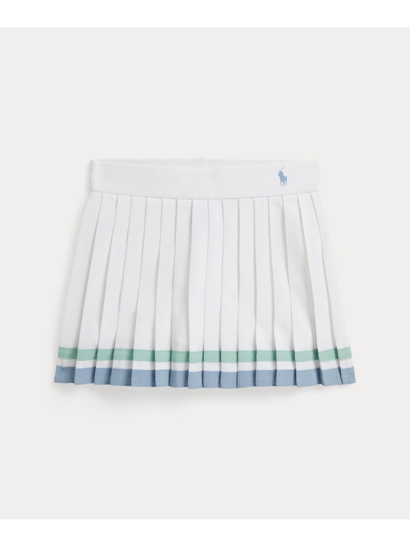 POLO RALPH LAUREN (ガールズ 2才~6才)ストライプド プリーテッド スコート ラルフローレン スカート その他のスカート ホワイト【送料無料】