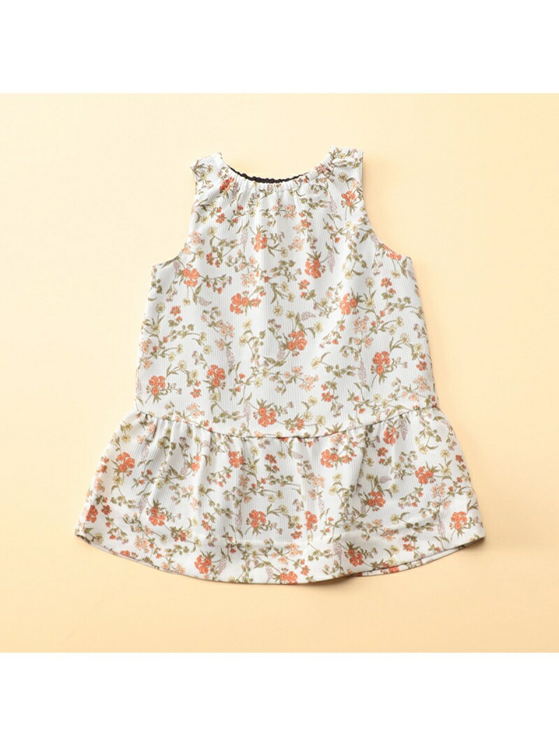 楽天市場 Sale 40 Off Comme Ca Ism フラワープリントリバーシブルチュニック 80 90サイズ コムサイズム ワンピース チュニック ホワイト ネイビー Rba E Rakuten Fashion Kids