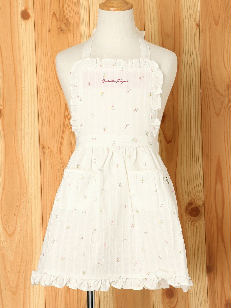 楽天市場 Sale 30 Off Gelato Pique 小花柄kidsエプロン キッズ ジェラートピケ 生活雑貨 キッチン ダイニング ホワイト Rba E Rakuten Fashion Kids