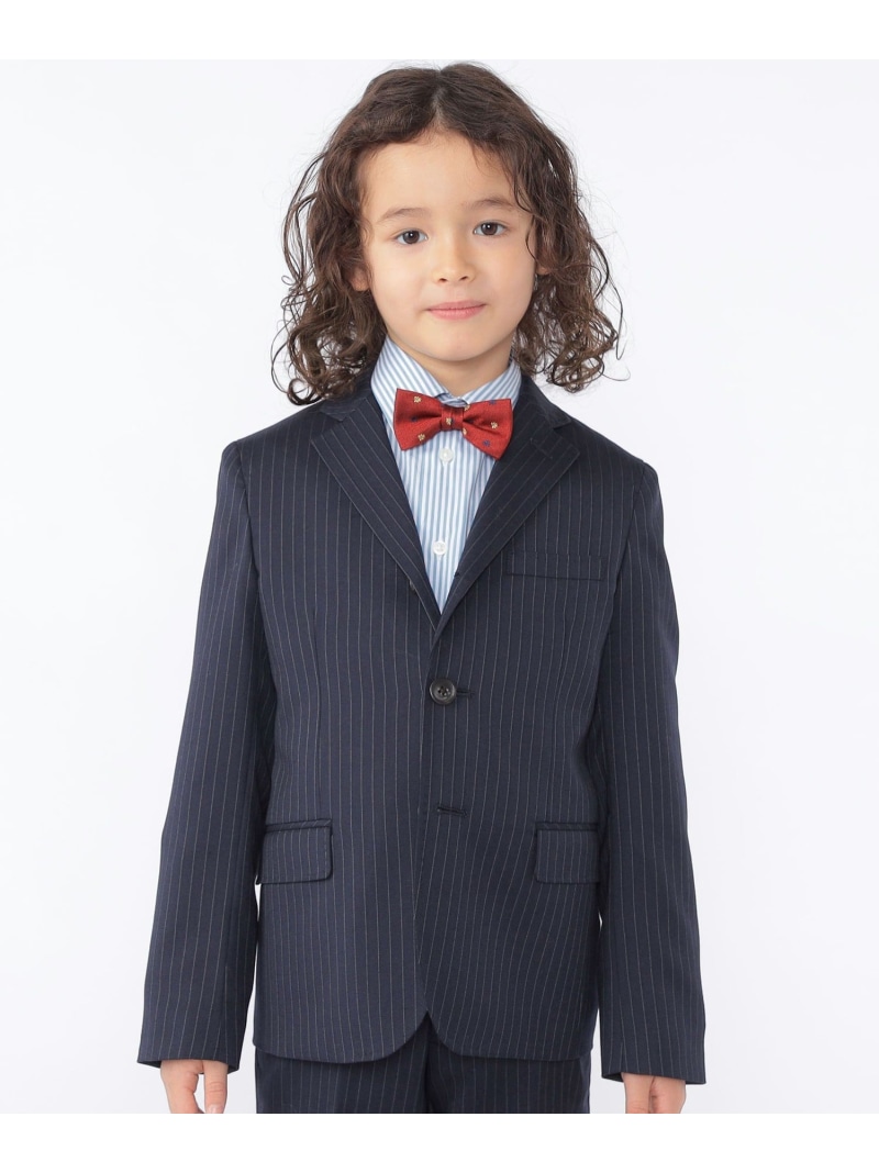 SHIPS KIDS SHIPS KIDS:110~130cm /セレモニー ネイビー ストライプ ジャケット シップス スーツ・フォーマル スーツジャケット ネイビー【送料無料】