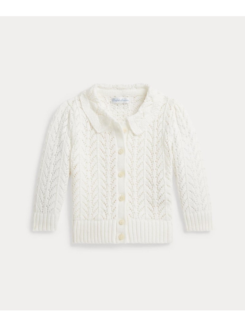 POLO RALPH LAUREN (もの言う花)ポインテールニット 綿織物 黒人 ジレー ラルフローレン トップス ジレー 白いこと【貨物輸送無料】
