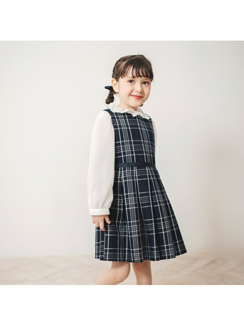 Branshes チェック柄ジャンパースカート ブランシェス