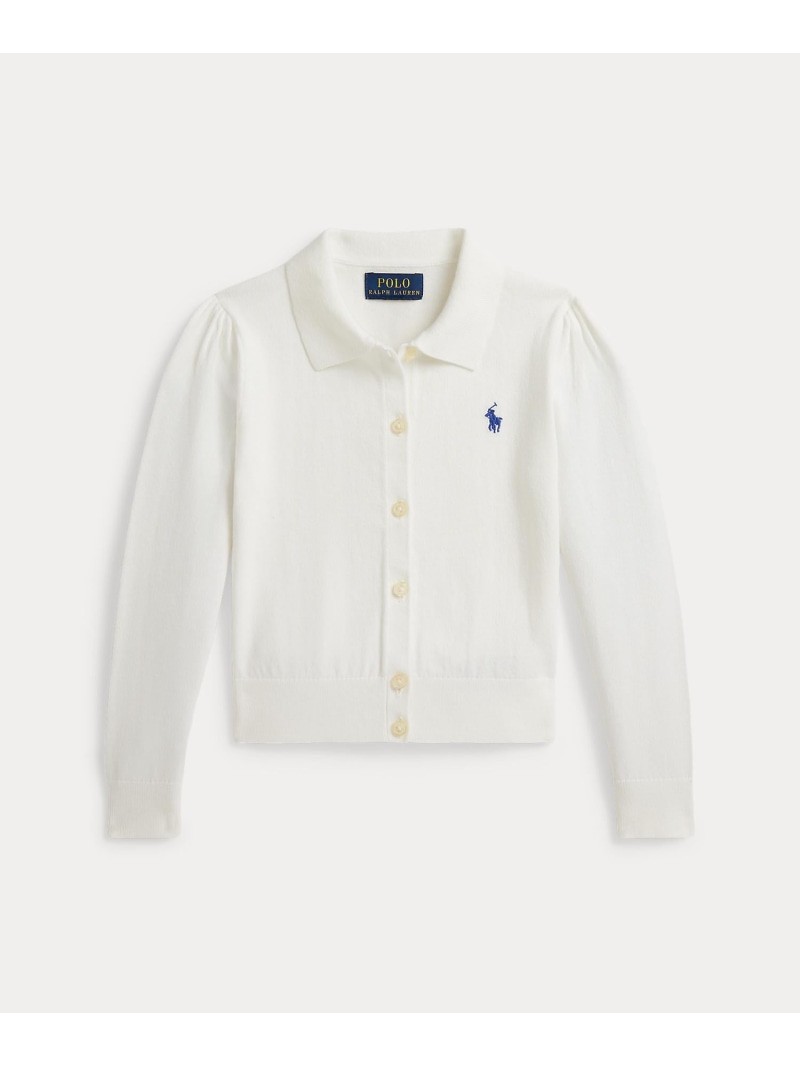 POLO RALPH LAUREN (ガールズ 2才~6才)コームド 綿織物 ポロ ジレー ラルフローレン トップス ジレー 白いこと【貨物輸送無料】