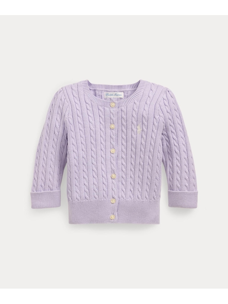 POLO RALPH LAUREN (もの言う花)ミニ有線テレビ 綿織物 ジレー ラルフローレン トップス ジレー パープル【貨物輸送無料】