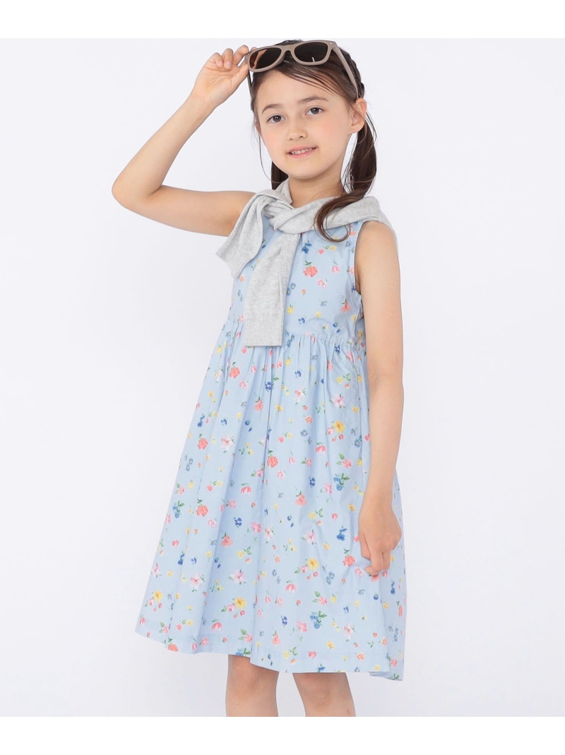 SHIPS KIDS SHIPS KIDS:100~130cm / ノースリーブ フラワー プリント ワンピース シップス ワンピース・ドレス ワンピース ホワイト【先行予約】*【送料無料】 7,700円