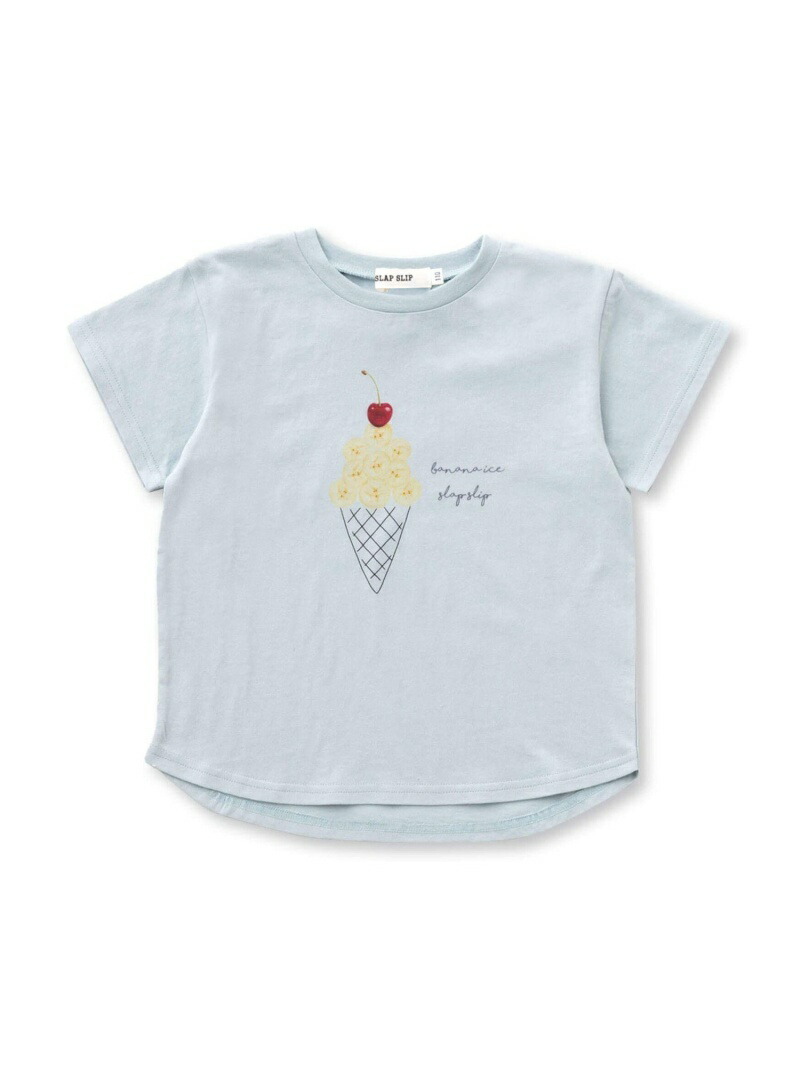 Slap Slip 80 130cm イラスト アニマル 食べ物 オンライン 手書き 風 Tシャツ ベベ