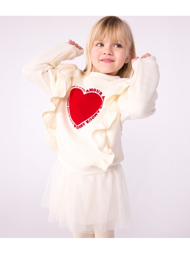 【SALE／10%OFF】PETIT BATEAU スウェットプルオーバー プチバトー トップス スウェット・トレーナー ホワイト【RBA_E】【送料無料】