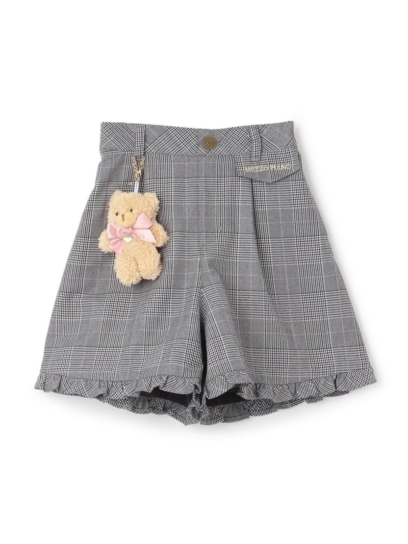 【SALE／50%OFF】mezzo piano 【人気商品再入荷】【直営店で取り扱い無し】クマチャームつき グレンチェックショートパンツ ナルミヤオンライン パンツ その他のパンツ【RBA_E】【送料無料】｜ Fashion Kids