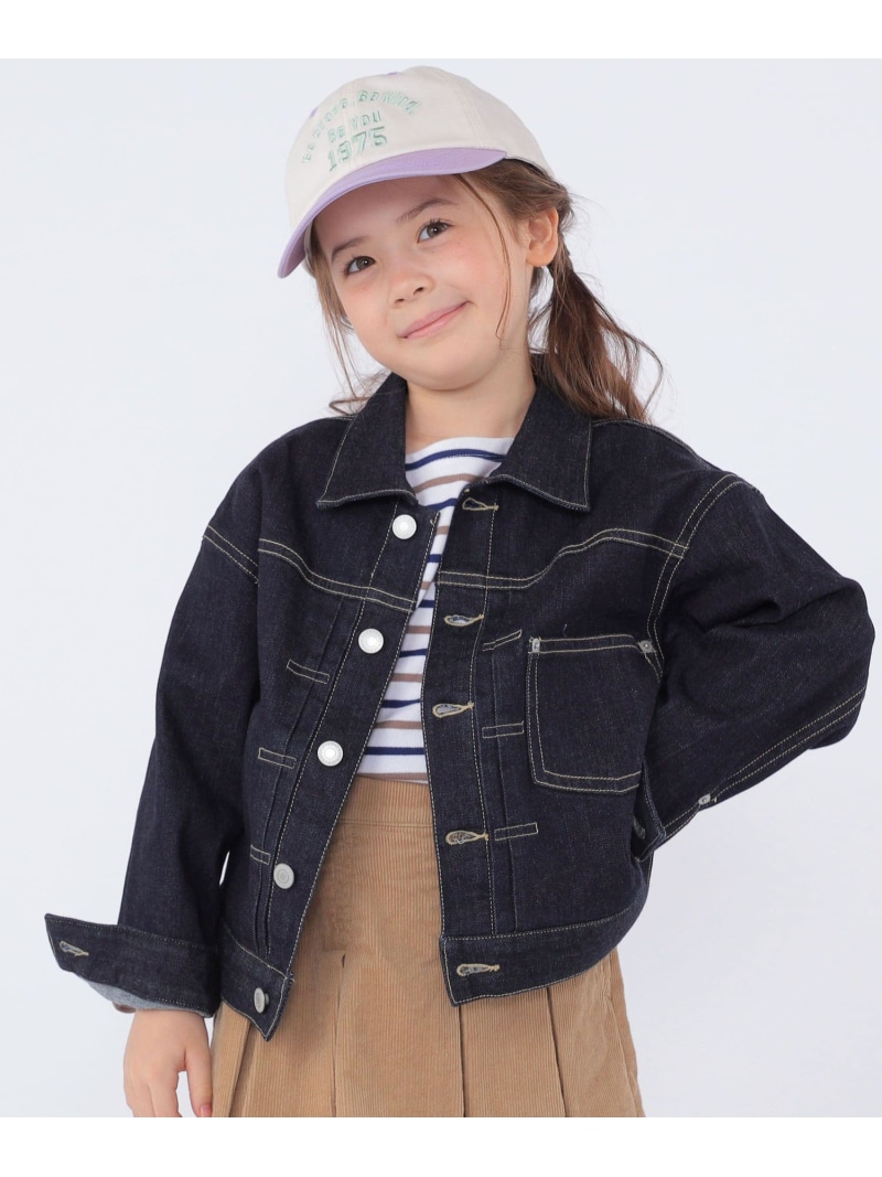 【SALE／30%OFF】SHIPS KIDS SHIPS KIDS:100~130cm / ヴィンテージ ライク インディゴ デニム ジャケット シップス ジャケット・アウター デニムジャケット ネイビー【RBA_E】【送料無料】
