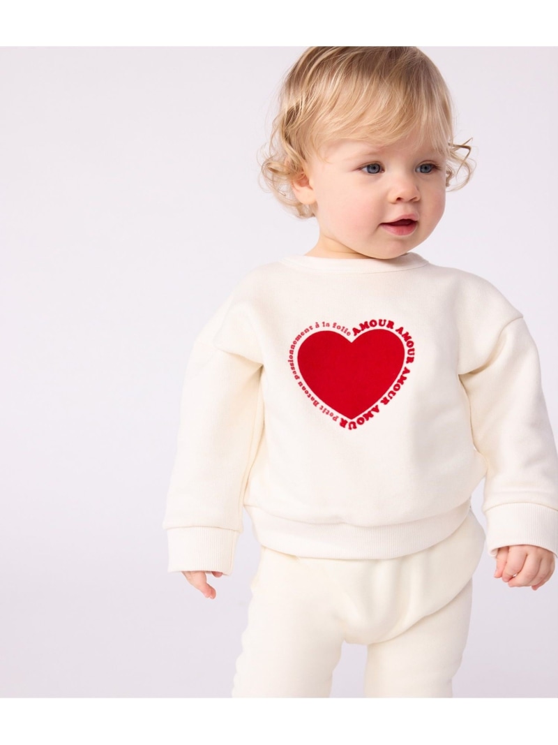 【SALE／10%OFF】PETIT BATEAU スウェットプルオーバー プチバトー トップス スウェット・トレーナー 白いこと【RBA_E】【貨物輸送無料】