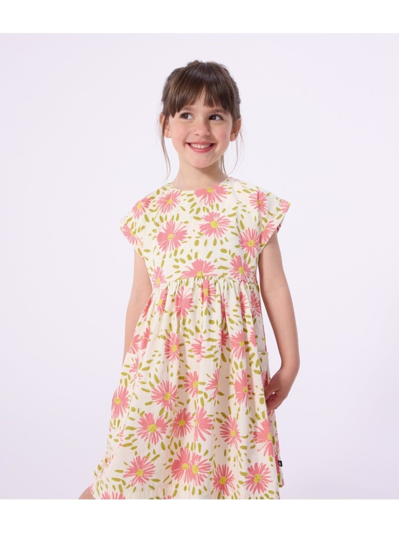 PETIT BATEAU フラワープリントワンピース プチバトー 衣装・お召しもの 衣装【貨物輸送無料】 ワンピース-キッズ・ベビー・マタニティ
