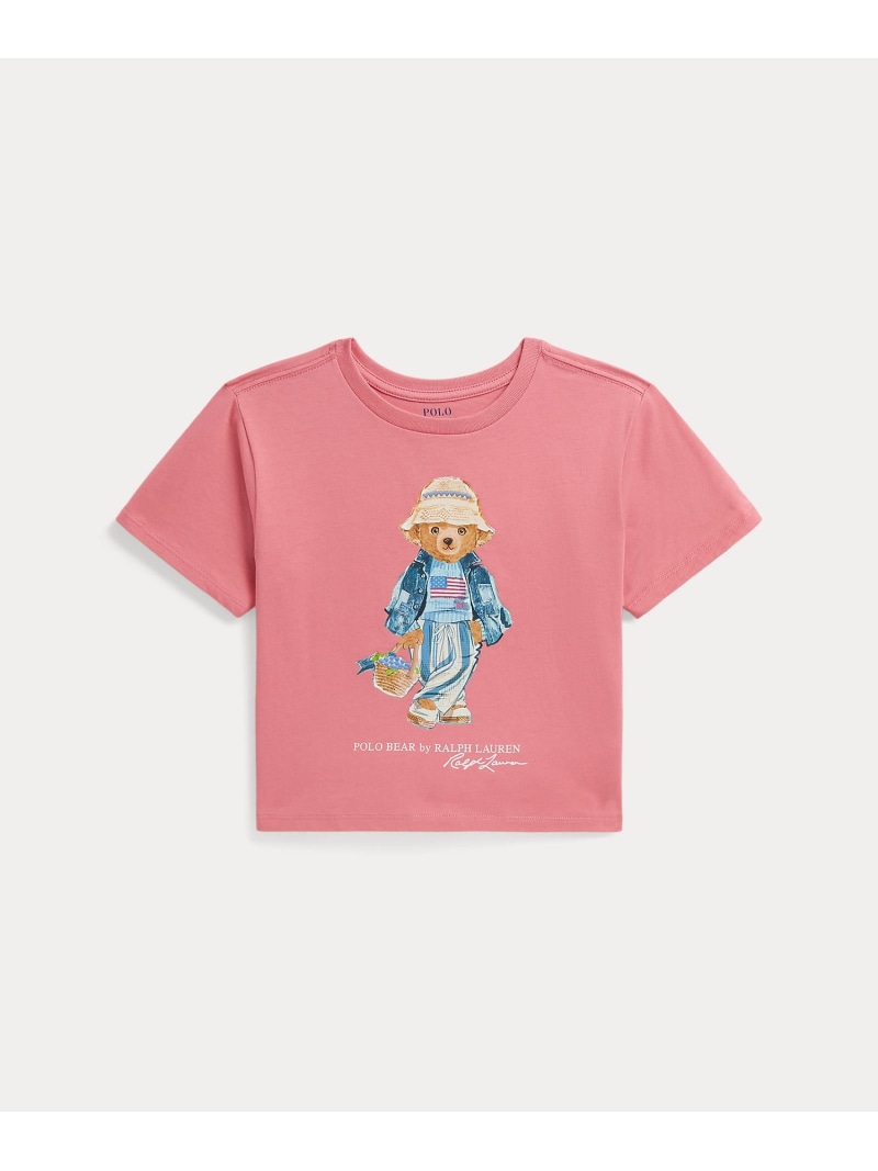 POLO RALPH LAUREN (ガールズ 7才~16才)Polo ベア コットン ジャージー ボクシー Tシャツ ラルフローレン トップス カットソー・Tシャツ ピンク【送料無料】