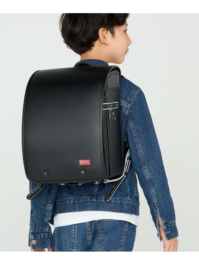 DIESEL DIESEL BISCOTTO ENAMELED PLAQUE ランドセル シフォン バッグ ランドセル ブラック シルバー レッド【送料無料】