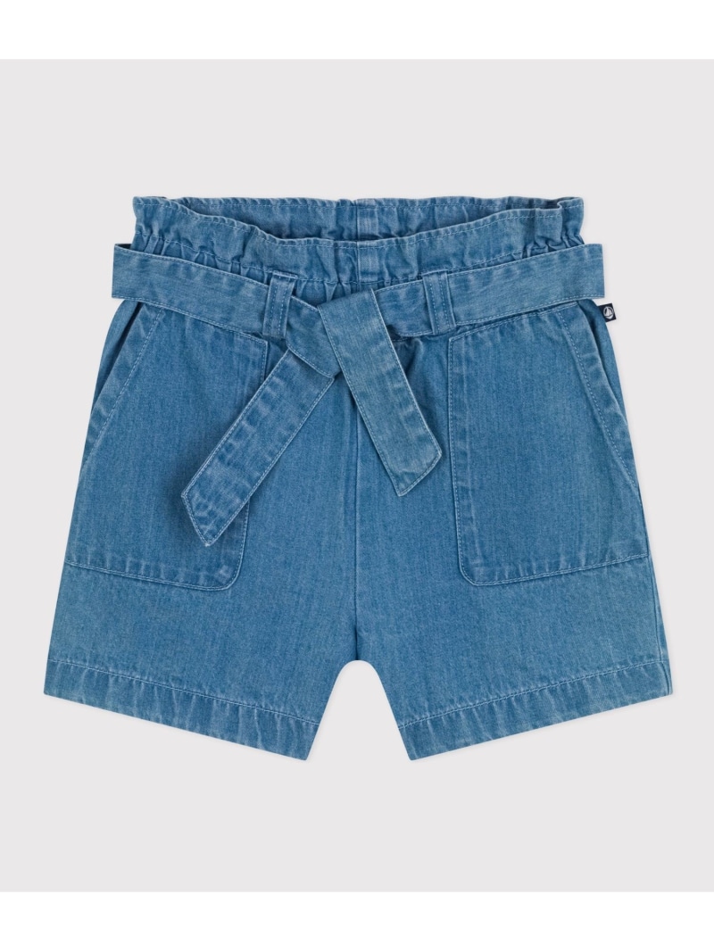 PETIT BATEAU ライトデニムショートパンツ プチバトー パンツ その他のパンツ ブルー【送料無料】