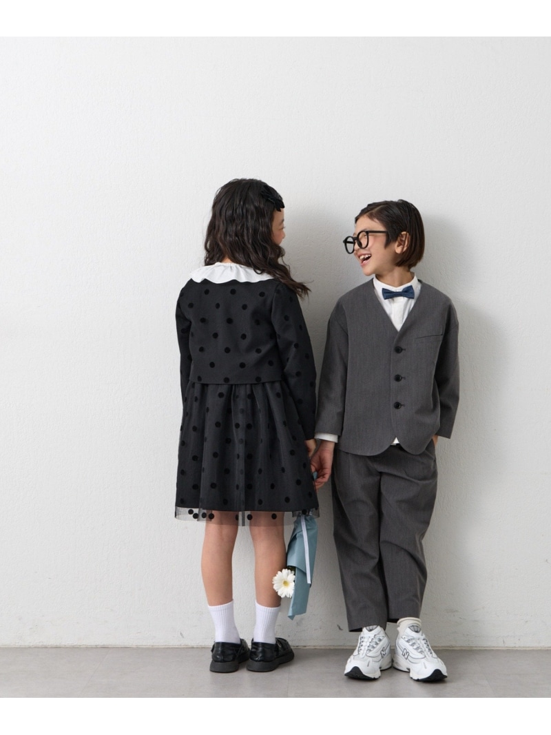 CIAOPANIC TYPY 【KIDS】【フォーマル・儀式用】洗える上衣ズボン下仕掛ける チャオパニックティピー ジャケット・アウター テーラードジャケット・ブレザー 薄墨色【貨物輸送無料】
